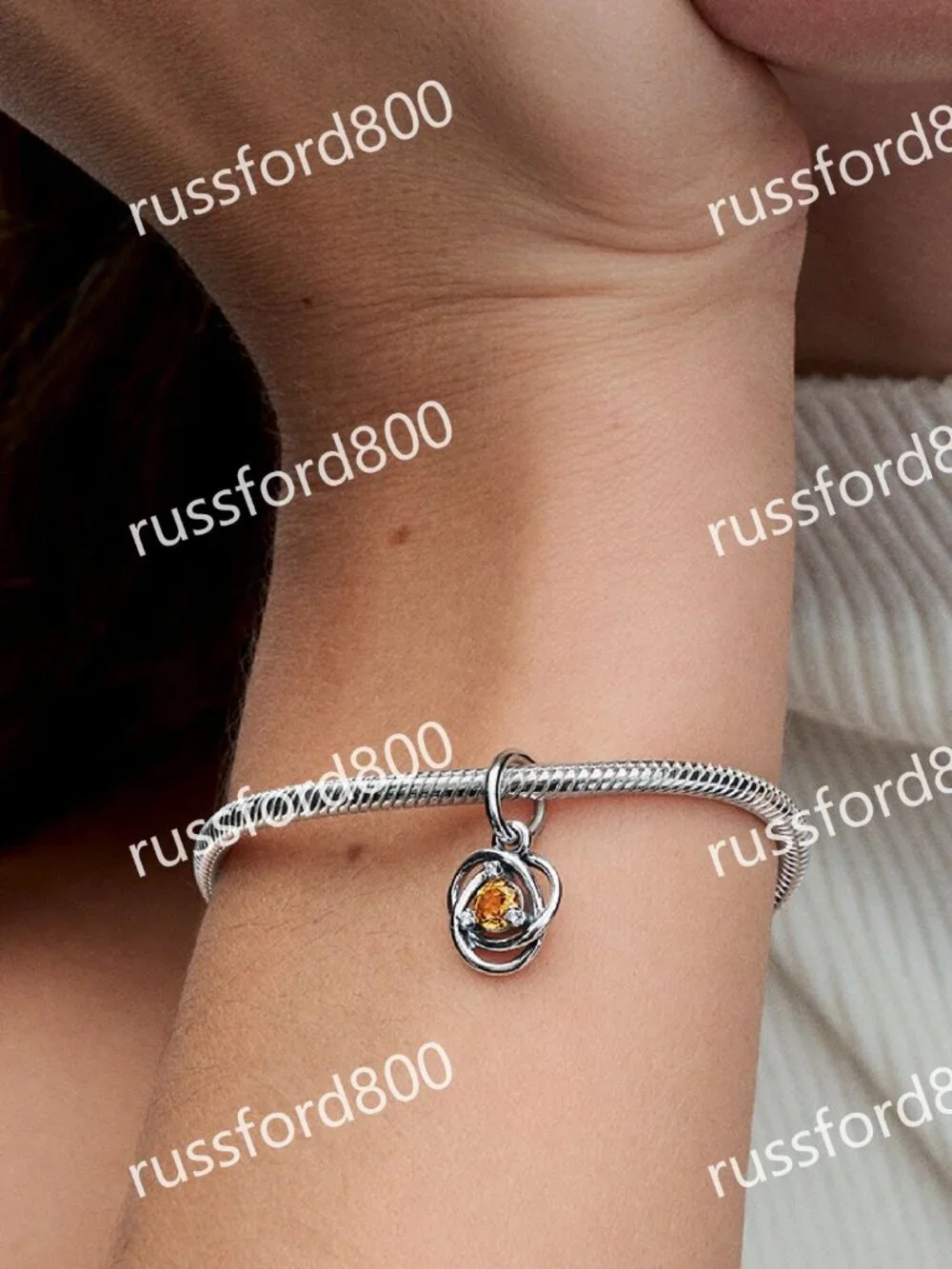Pandora Honey Eternity Circle Dangle Charm